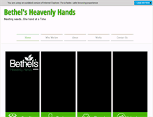 Tablet Screenshot of bethelsheavenlyhands.org